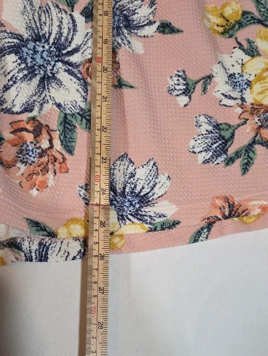 Haute Monde Pink Floral Pleated Skirt Size Large Womens - Picture 5 of 7